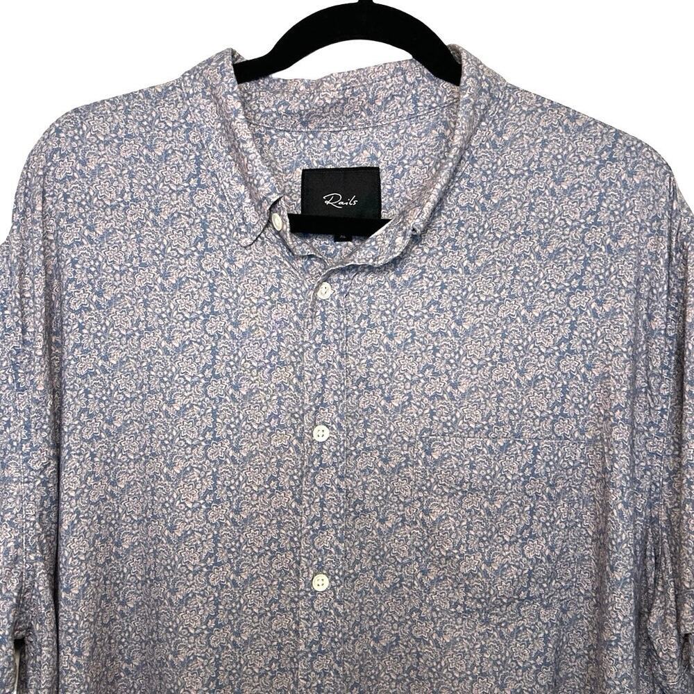 Rails Men’s Carson Floral Print Linen Blend Butto… - image 5